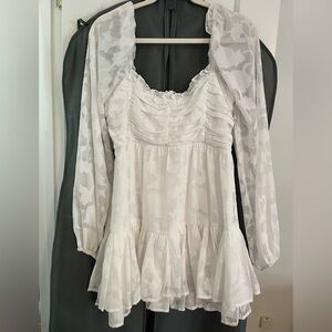 Floral white altar’d state romper long sleeve